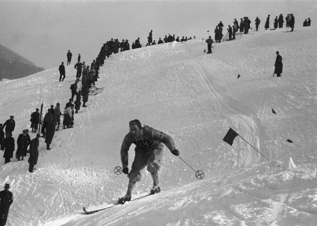 1936: Alpine skiing debuts at Winter Olympics